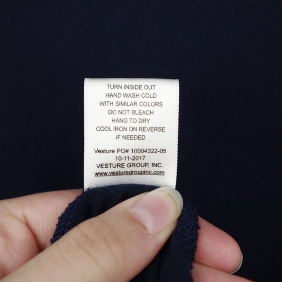 Chenault Sheer Embroidered Top Womens XL Navy Feminine Boho Grannycore Bloomcore - Picture 5 of 16